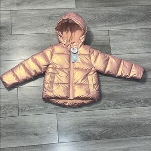Pink Puffer Jacket with Hood